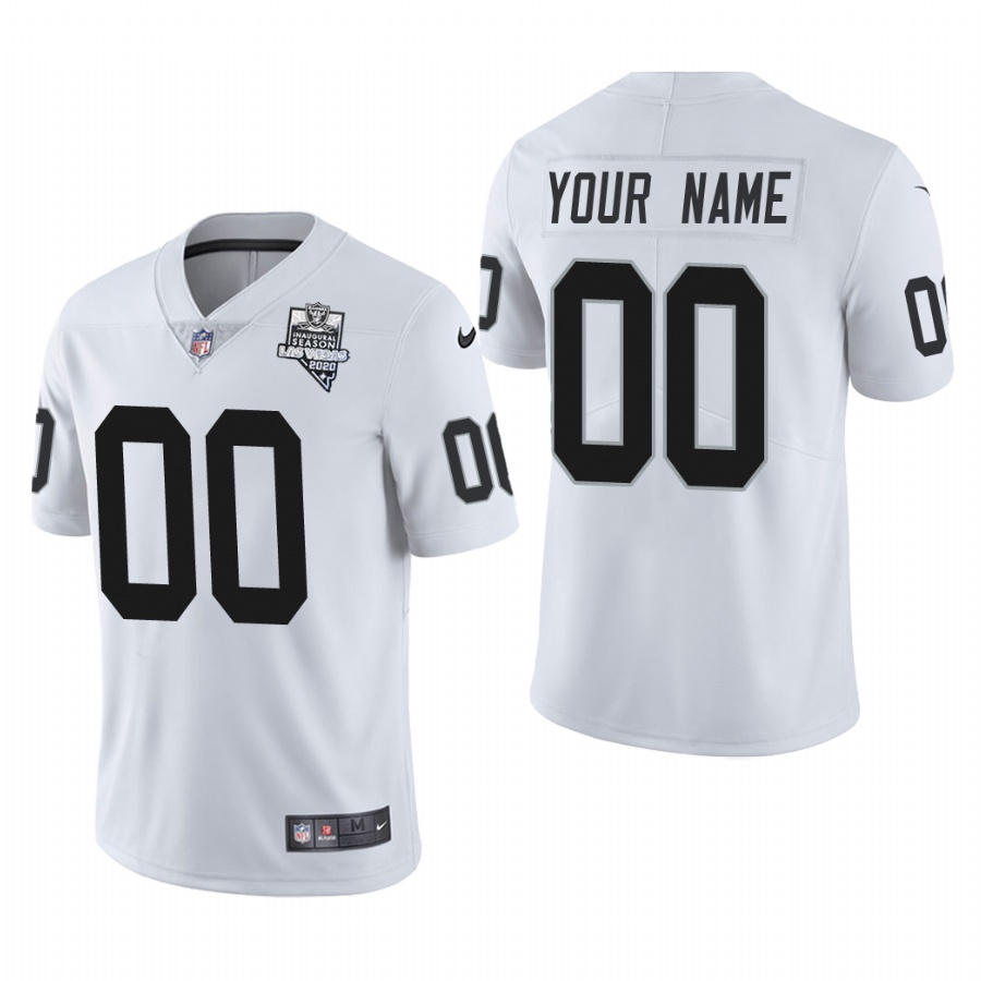 Wholesale Las Vegas Raiders Custom Men Nike 2020 Inaugural Season Vapor Limited NFL Jersey White